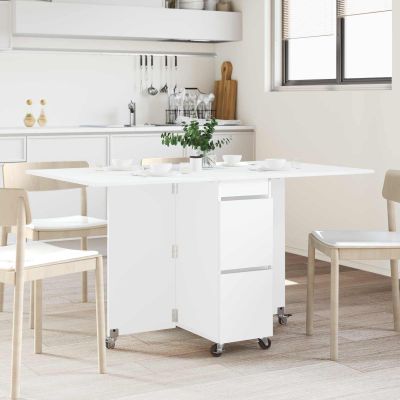 vidaXL Jedálenský stôl 2 pcs 140 x 80 x 77 cm Kompozitné drevo Biela