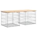 vidaXL Záhradná lavička gabiónový dizajn 103x44x42 cm masívna borovica