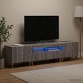 vidaXL 3-dielny LED TV stolík Sivý Sonoma Kompozitné drevo