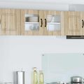 vidaXL Nástenný sklenený kabinet LUCCA Dub sonoma 80 x 31 x 40 cm
