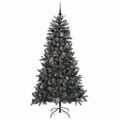 vidaXL Umelý vianočný stromček Zelená 180 cm PVC, plast a oceľ