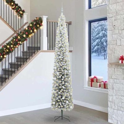 vidaXL Umelý vianočný stromček Zelená 300 cm PVC, oceľ a plast