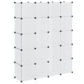 vidaXL Modulárna skrinka so 14 priečinkami, biela 37x146x180,5 cm