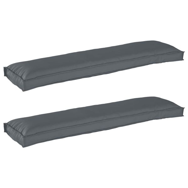 vidaXL Sada vankúšov na palete 2 pcs Antracit 150 x 40 x 8 cm