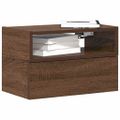 vidaXL Nástenný nočný stolík hnedý dub 45x26x28,5 cm