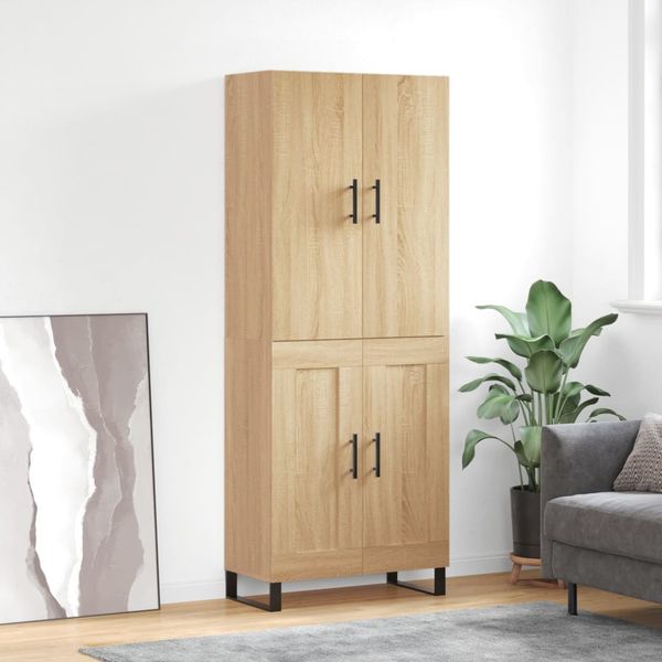 vidaXL Vysoká skrinka dub sonoma 69,5x34x180 cm spracované drevo