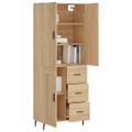 vidaXL Vysoká skrinka dub sonoma 69,5x34x180 cm spracované drevo