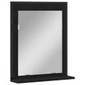 vidaXL Zrkadlo Čierny dub 50 x 12 x 60 cm Sklo a inžinierske drevo