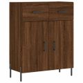 vidaXL Vysoká skrinka hnedý dub 69,5x34x180 cm spracované drevo