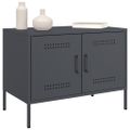 vidaXL TV skrinky 2 ks antracitové 68x39x50,5 cm oceľ