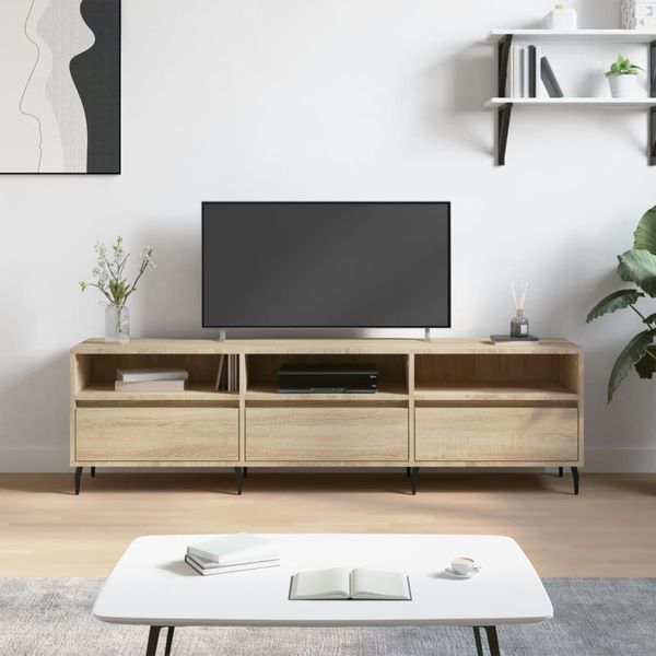 vidaXL TV skrinka dub sonoma 150x30x44,5 cm, kompozitné drevo