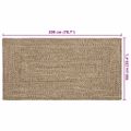 vidaXL Koberec do oblasti Prírodná a čierna 100 x 200 cm Juta