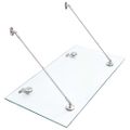 vidaXL Vchodová strieška z bezpečnostného skla VSG 120x60 cm nehrdzavejúca oceľ