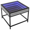 vidaXL Konferenčný stolík s nekonečnými LED sivý sonoma 50x50x41 cm
