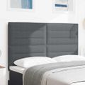 vidaXL LED hlavová doska Tmavo šedá 144 cm Kordúrová tkanina