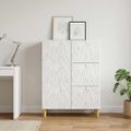 vidaXL Servírovacia skriňa Biela s vysokým leskom 66 x 34,5 x 90 cm