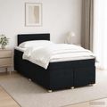 vidaXL Posteľ boxspring s matracom Čierna 120 x 190 cm Látka