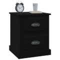 vidaXL Nočné stolíky 2 ks čierne 39x39x47,5 cm spracované drevo