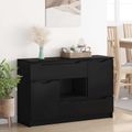 vidaXL Servírovacia skriňa Čierna 100 x 30 x 65,6 Kompozitné drevo