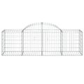 vidaXL Oblúkový gabionový kôš 9 ks 200x50x60/80 cm pozinkované železo