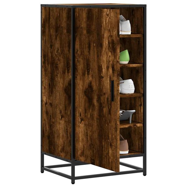 vidaXL Regál na topánky dymový dub 48x38x97,5 cm spracované drevo