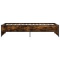 vidaXL Posteľný rám dymový dub 75x190 cm kompozitné drevo a kov