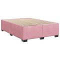 vidaXL Posteľ boxspring s matracom Ružová 140 x 200 cm Zamat