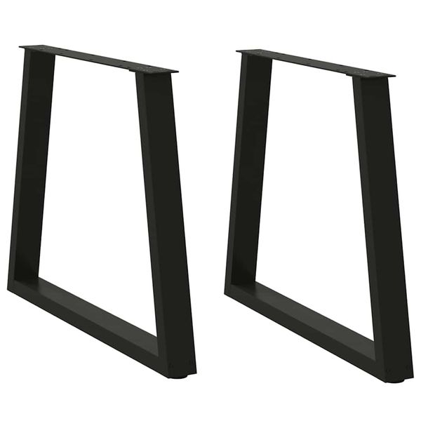vidaXL Nohy k jedálenskému stolu v tvare V, 2 ks, čierne, 80 x (72-73,3) cm, oceľ