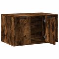 vidaXL Uzavretý box na stelivo, tmavý dub 80x50x45cm, kompozitné drevo