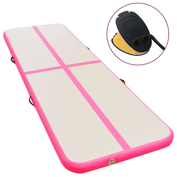vidaXL Nafukovacia žinenka s pumpou 500x100x10 cm PVC ružová
