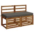 vidaXL Vankúš na lavičku SOEST 100% polyester Sivá 110 x 50 x 8 cm