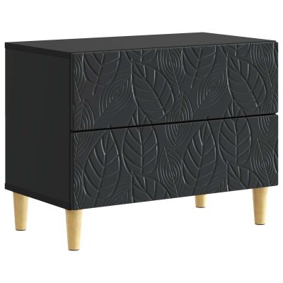vidaXL Nočný stolík Čierna 62 x 34,5 x 48 cm Kompozitné drevo