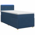 vidaXL Posteľ boxspring s matracom Modrá 90 x 190 cm Látka