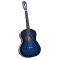 vidaXL 12-dielna klasická gitarová sada pre začiatočníkov modrá 4/4 39"