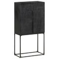 vidaXL Komoda čierna 60x30x120 cm akáciový a mangovníkový masív