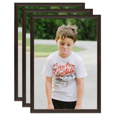 vidaXL Fotorámiky na stenu, koláž 3 ks, čierne 42x59,4 cm, MDF