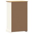 vidaXL Skrinka na topánky VIGO 60x35x96 cm biela masívna borovica
