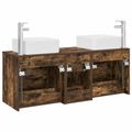 vidaXL Set kabinetov do kúpeľne 3 ks Dymový dub 49,5 x 41 x 63 cm