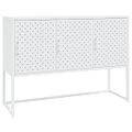 vidaXL Komoda biela 105x35x75 cm oceľ