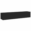 vidaXL TV nástenné skrinky s LED svetlami 2 ks čierne 80x35x31 cm