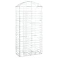 vidaXL Oblúkový gabionový kôš 100x50x200/220 cm pozinkované železo