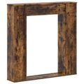vidaXL Rám krbu Dymový dub 100 x 20 x 100 cm Kompozitné drevo