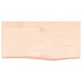 vidaXL Nástenná polica 60x30x(2-6) cm neošetrený dubový masív