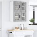 vidaXL Nástenný sklenený kabinet PORTO Sivý Sonoma 60 x 31 x 40 cm