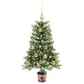 vidaXL Vianočný stromček s 150 LED-i so stojanom Zelená 90 cm PE