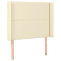 vidaXL Čelo postele krémové 83x16x118/128 cm umelá koža