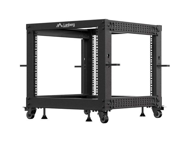 LANBERG OTVORENÝ RACK 9U 19'' 600X600-1100 NASTAVITEĽNÝ ČIERNY