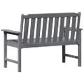 vidaXL Záhradná lavička Svetlosivá 120 x 59 x 88 cm HDPE