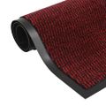vidaXL Rohožky pred dvere 2 ks červené 80x120 cm obdĺžnikové všívané