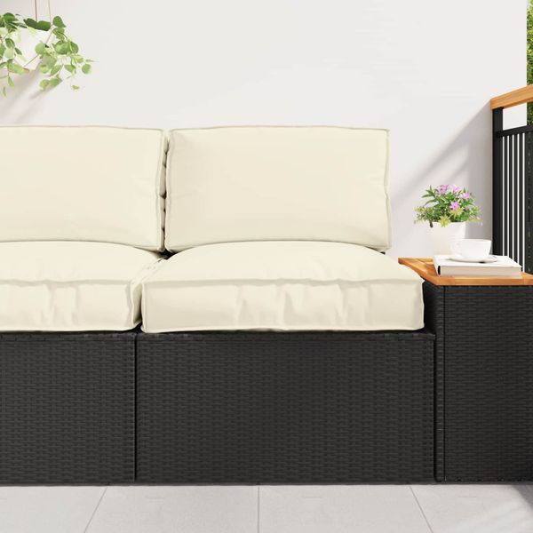 vidaXL Sada vankúšov na palete 2 pcs Krémová Oxfordská látka